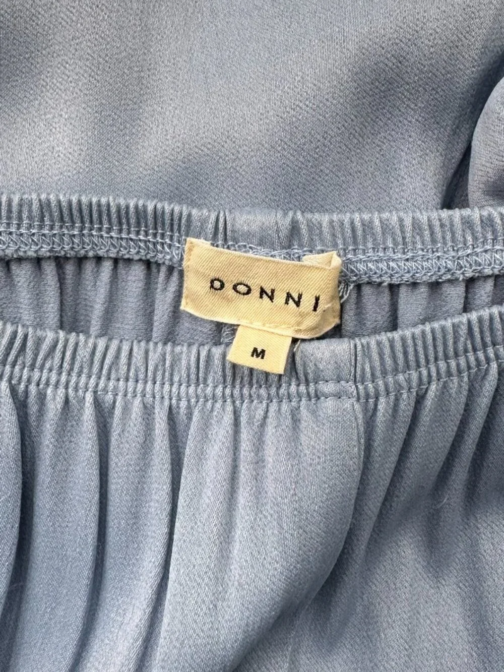 DONNI Satin Simple Pants Light Blue Medium